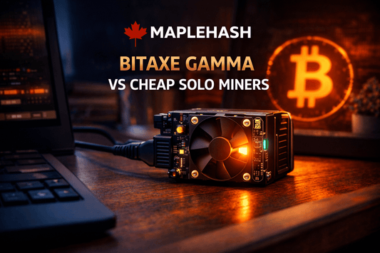 Desktop Bitcoin Miners vs Bitaxe Gamma: Why Cheap Devices Don’t Work - Maplehash Canada