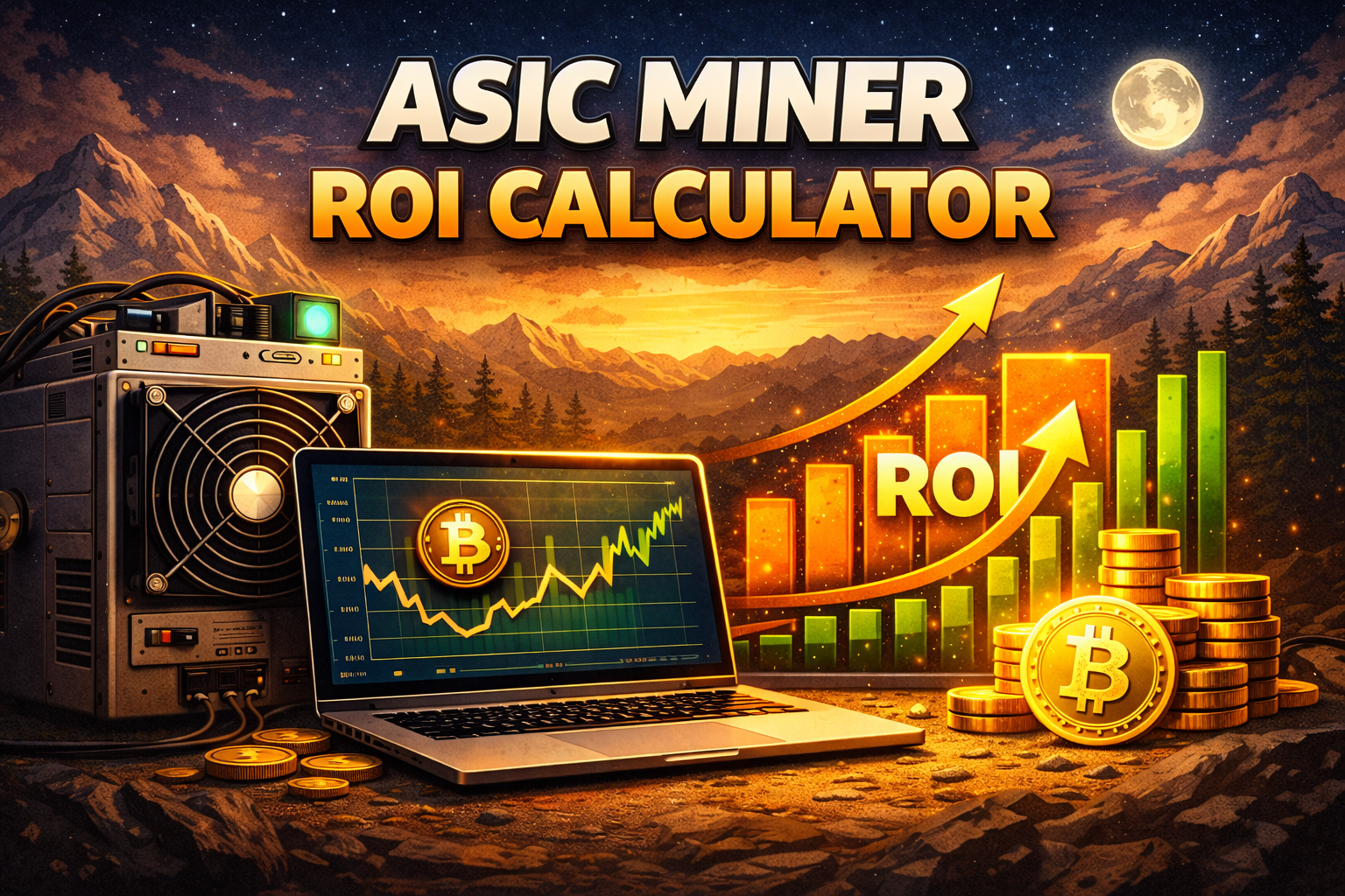 ASIC miner ROI calculator by MapleHash to estimate Bitcoin mining return on investment