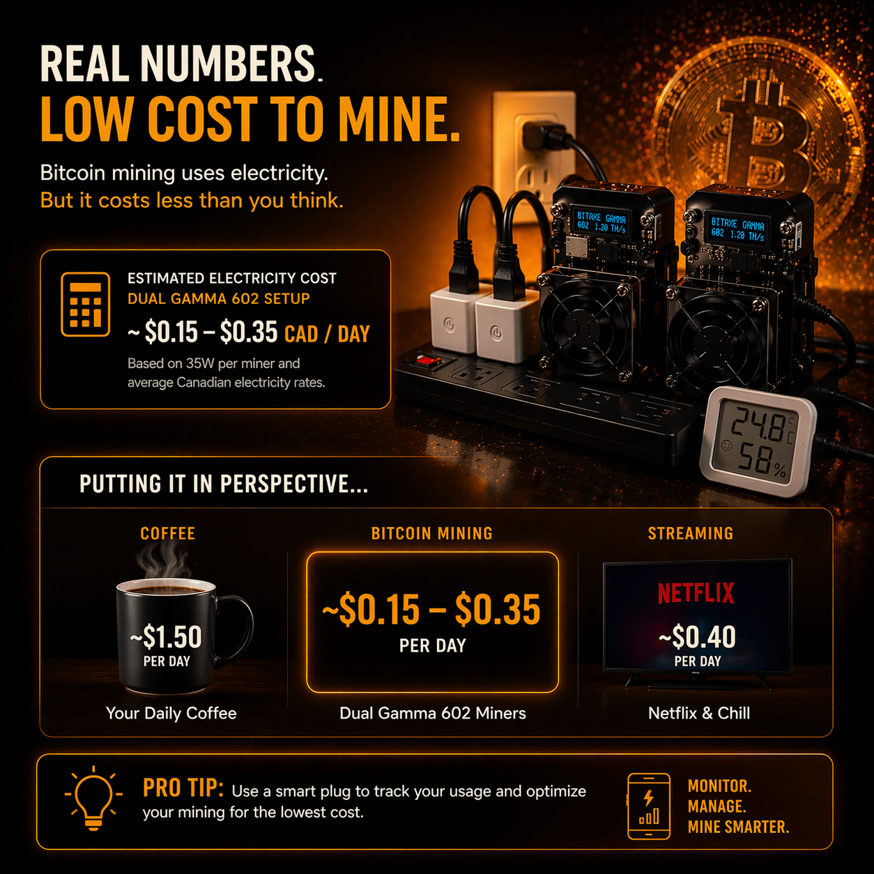 Bitaxe Gamma 602 Dual Miner Bundle – 2× 1.2 TH/s Home Mining Kit 🇨🇦 - Maplehash Canada