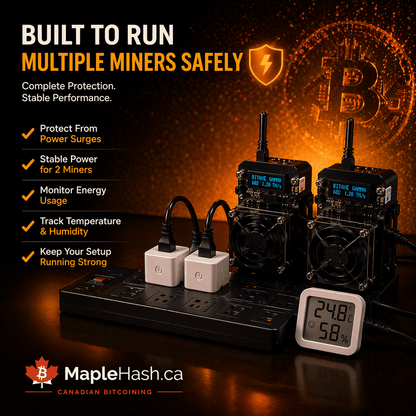 Bitaxe Gamma 602 Dual Miner Bundle – 2× 1.2 TH/s Home Mining Kit 🇨🇦 - Maplehash Canada