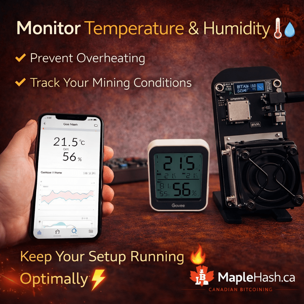 Bitaxe Gamma 602 Home Bitcoin Mining Starter Bundle 🇨🇦 | Complete Setup Kit (Low Power + Monitoring) - Maplehash Canada