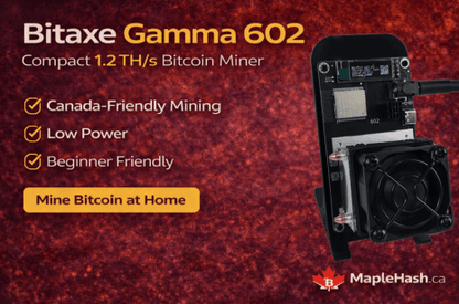 Bitaxe Gamma 602 Solo Bitcoin Miner – Open - Source Desktop ASIC | MapleHash Canada - Maplehash Canada