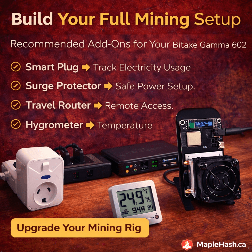 Bitaxe Gamma 602 Solo Bitcoin Miner – Open - Source Desktop ASIC | MapleHash Canada - Maplehash Canada