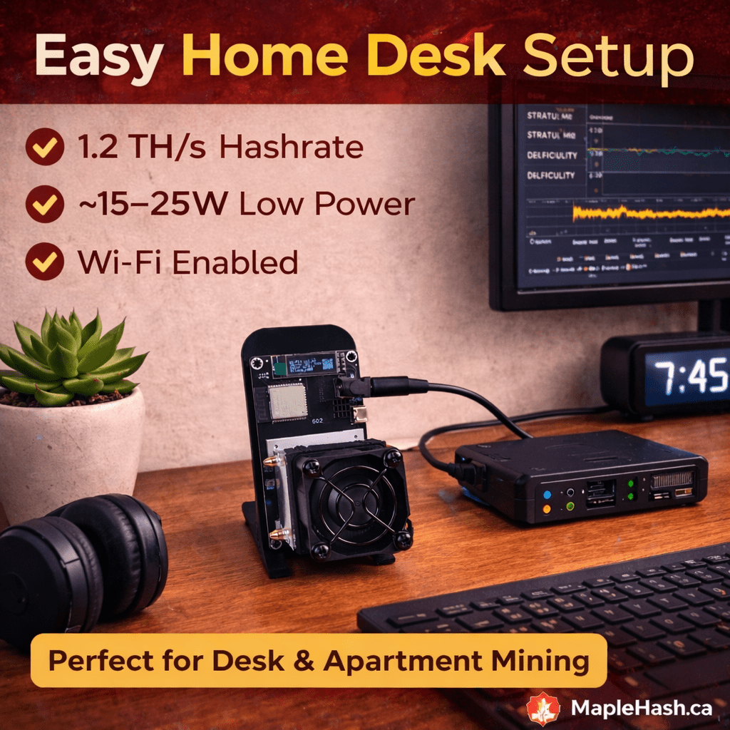 Bitaxe Gamma 602 Solo Bitcoin Miner – Open - Source Desktop ASIC | MapleHash Canada - Maplehash Canada