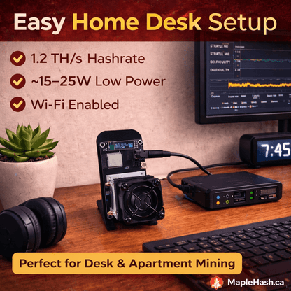 Bitaxe Gamma 602 Solo Bitcoin Miner – Open - Source Desktop ASIC | MapleHash Canada - Maplehash Canada