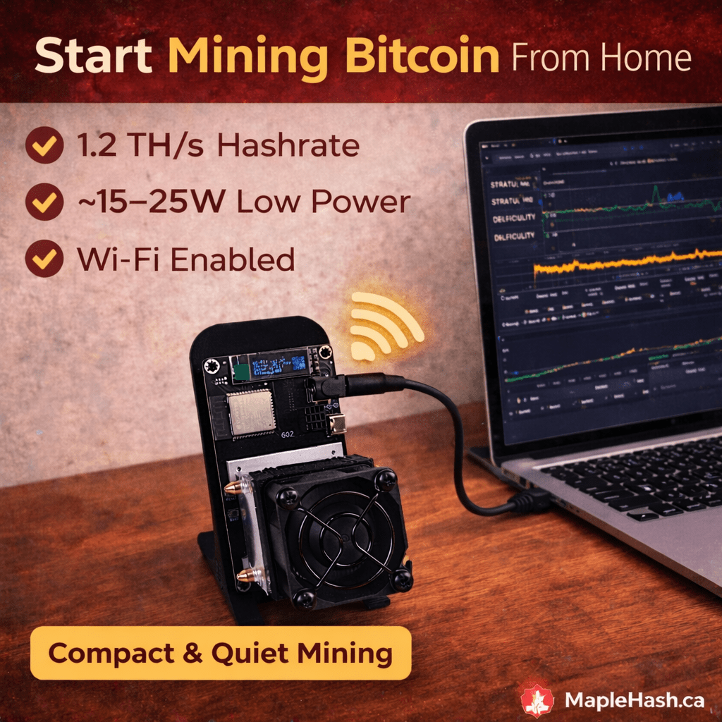 Bitaxe Gamma 602 Solo Bitcoin Miner – Open - Source Desktop ASIC | MapleHash Canada - Maplehash Canada