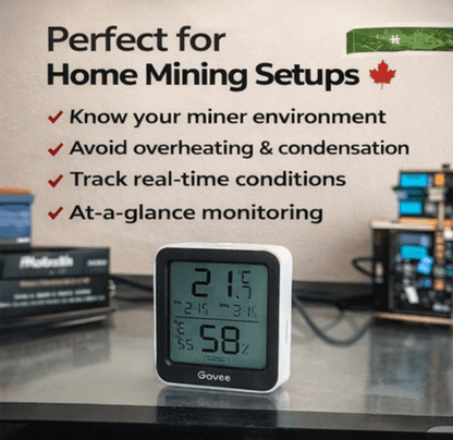 Govee Smart Thermo - Hygrometer – Temperature & Humidity Monitor for Home Bitcoin Mining (Canada) - Maplehash Canada
