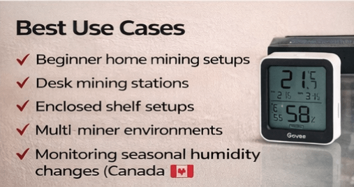 Govee Smart Thermo - Hygrometer – Temperature & Humidity Monitor for Home Bitcoin Mining (Canada) - Maplehash Canada