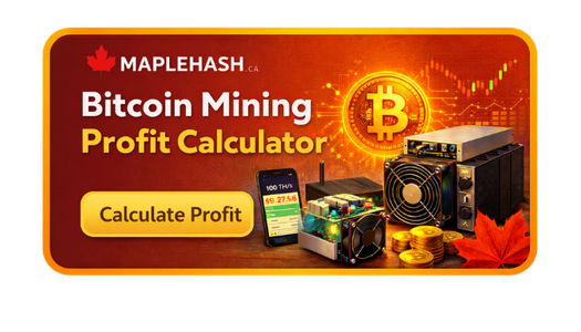 MapleHash home Bitcoin mining profit calculator to estimate mining earnings and profitability