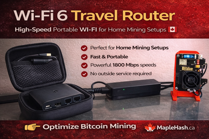 WiFi 6 Travel Router (AX1500) – Secure High - Speed Network for Bitcoin Mining Setups (Canada) - Maplehash Canada