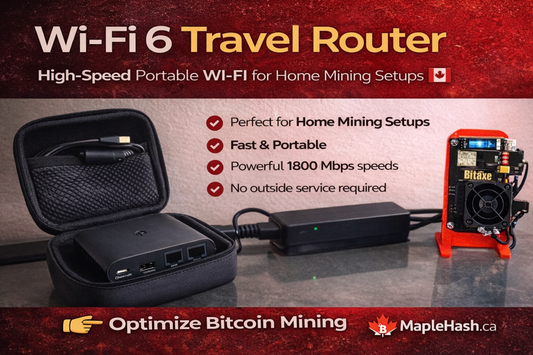 WiFi 6 Travel Router (AX1500) – Secure High - Speed Network for Bitcoin Mining Setups (Canada) - Maplehash Canada