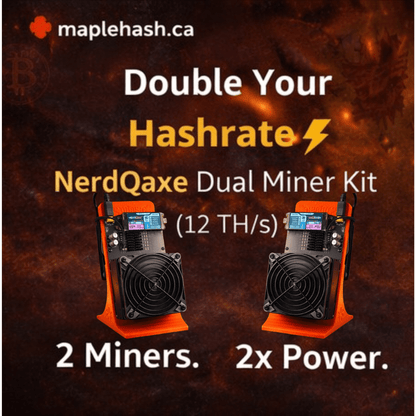 NerdQaxe++ Dual Miner Starter Kit – 12 TH/s Home Bitcoin Mining Bundle (Canada 🇨🇦) - Maplehash Canada