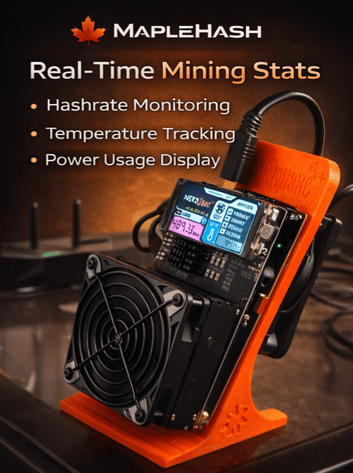 NerdQaxe++ Rev 6.1 – 6 TH/s Solo Bitcoin Miner - Maplehash Canada