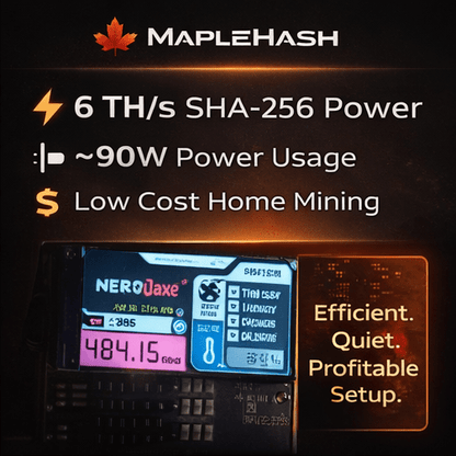 NerdQaxe++ Rev 6.1 – 6 TH/s Solo Bitcoin Miner - Maplehash Canada