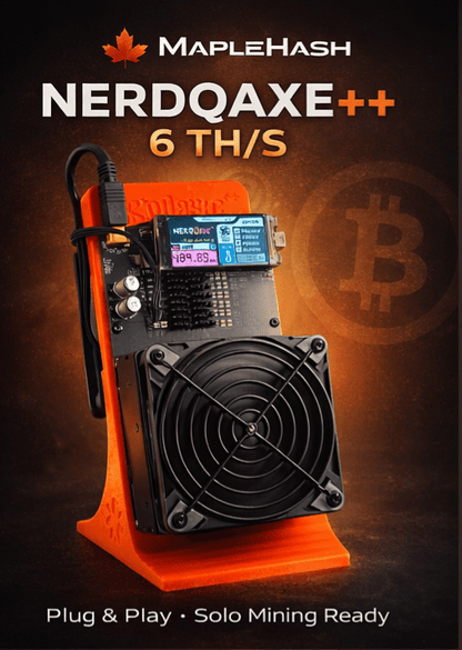 NerdQaxe++ Rev 6.1 – 6 TH/s Solo Bitcoin Miner - Maplehash Canada