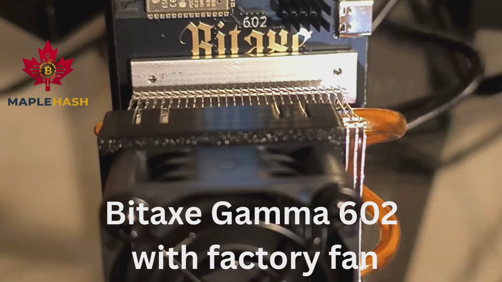 Before and after sound comparison of Bitaxe Gamma 602 fan upgrade demonstrating reduced noise and quieter home bitcoin mining setup in Canada