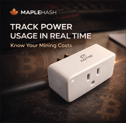 Smart Plug with Energy Monitoring (2 - Pack) – Power Monitor for Bitcoin Miners - Maplehash Canada