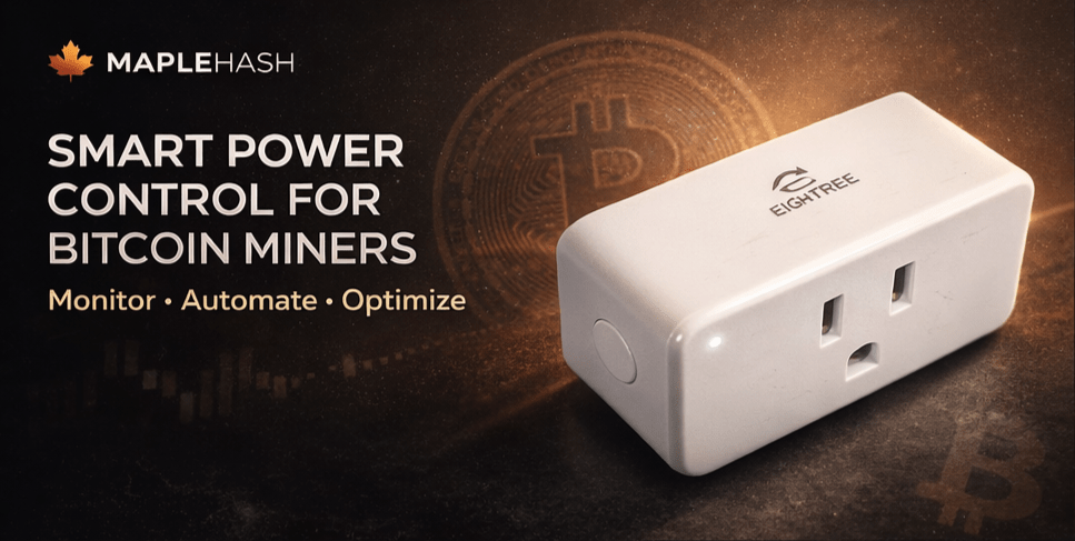 Smart Plug with Energy Monitoring (2 - Pack) – Power Monitor for Bitcoin Miners - Maplehash Canada