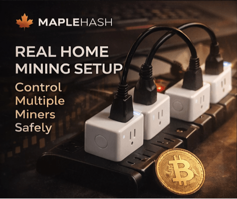 Smart Plug with Energy Monitoring (2 - Pack) – Power Monitor for Bitcoin Miners - Maplehash Canada