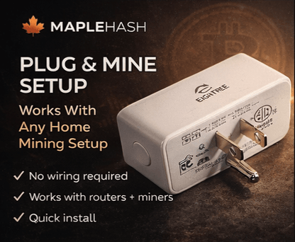 Smart Plug with Energy Monitoring (2 - Pack) – Power Monitor for Bitcoin Miners - Maplehash Canada