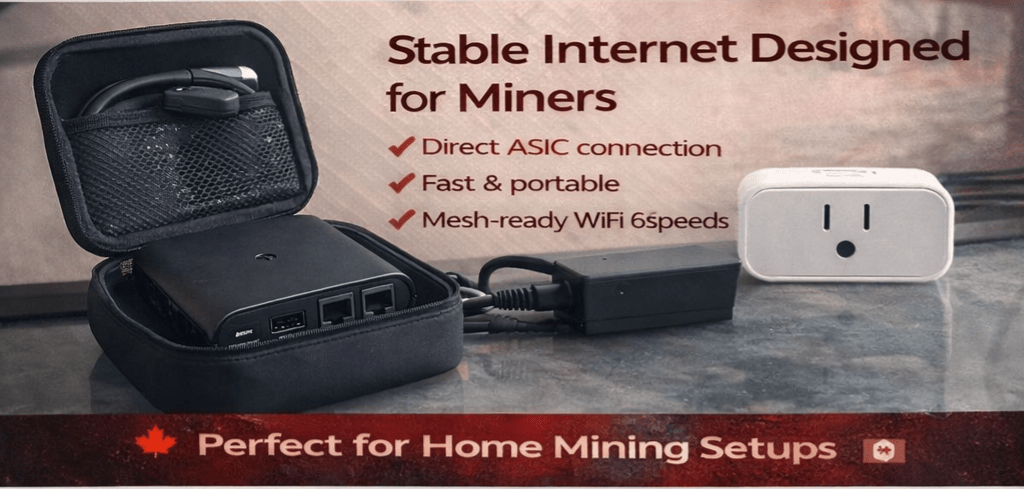 WiFi 6 Travel Router (AX1500) – Secure High - Speed Network for Bitcoin Mining Setups (Canada) - Maplehash Canada